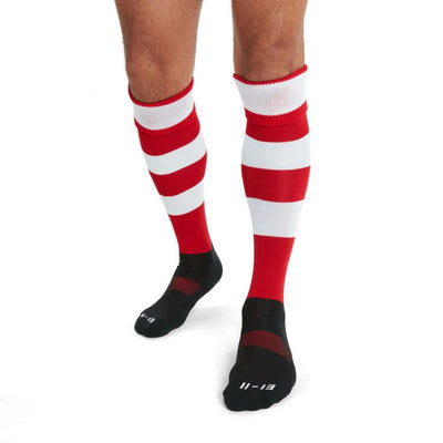 Canterbury Team Hooped Socks Rood/wit Senior