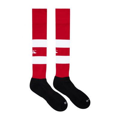 Canterbury Team Hooped Socks Rood/wit Senior