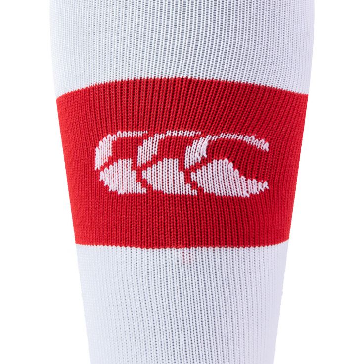 Canterbury Team Hooped Socks Rood/wit Senior