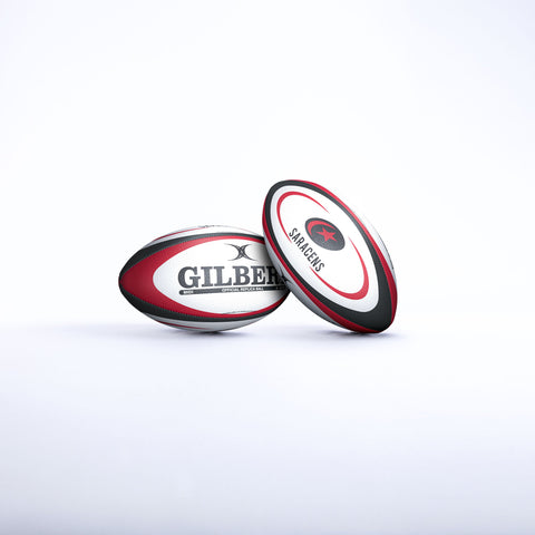 Gilbert Saracens Replica Midi Rugbybal