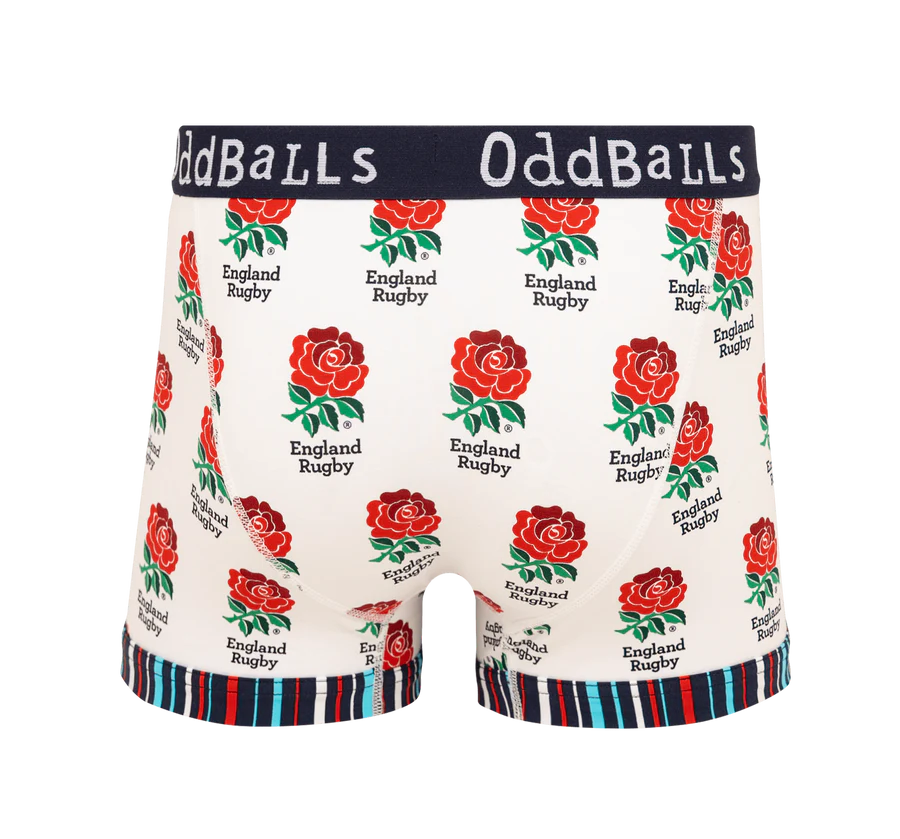 OddBalls England Rugby Union Home Heren Boxer Shorts Katoen