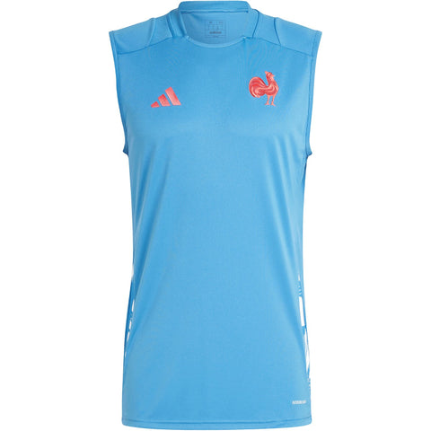 Adidas Frankrijk Rugby Training Singlet Heren Lichtblauw