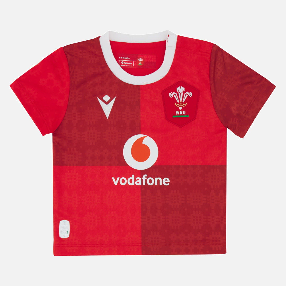 Macron Wales Replica Rugby Thuisshirt 2025/26 Baby