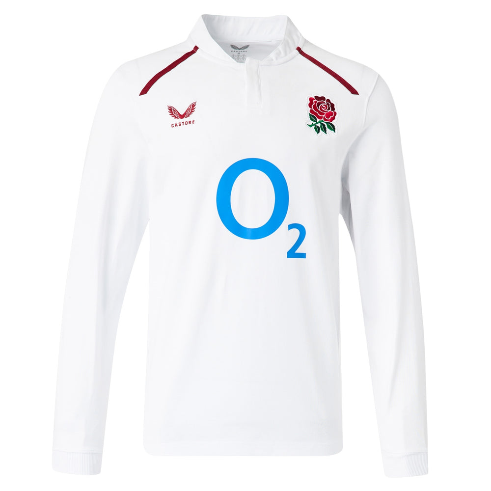 Castore Engeland Home Classic Rugbyshirt met Lange Mouwen