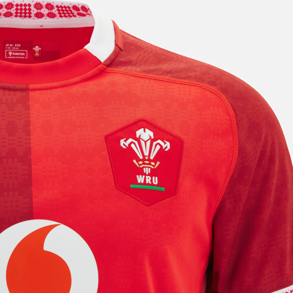 Macron Wales Replica Rugby Thuisshirt Kids 2025/26