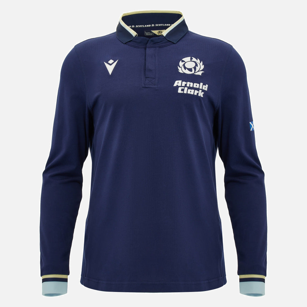 Macron Schotland Rugby Classic Thuisshirt met Lange Mouwen Heren