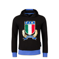 Macron Italië Fanwear Katoenen Hoodie Zwart Heren