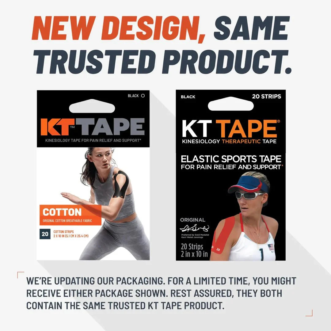 KT Tape Original Voorgesneden (5 x 25 cm) – 20 stuks – 5 meter