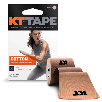 KT Tape Original Voorgesneden (5 x 25 cm) – 20 stuks – 5 meter