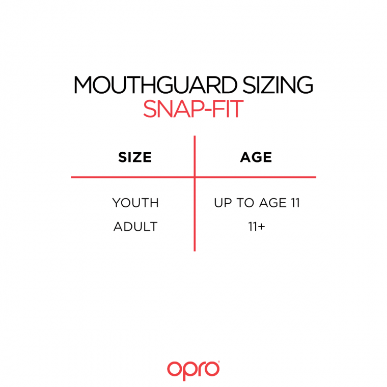 Opro Snap-Fit Mouthguard Senior white