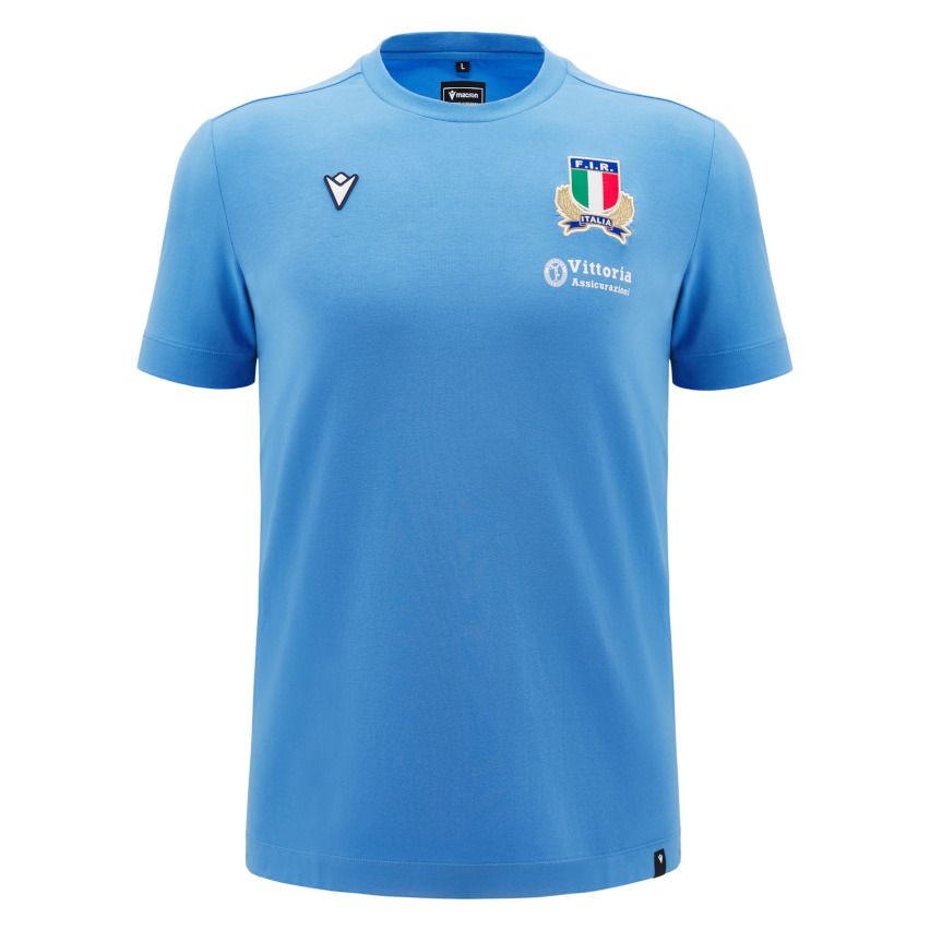 Macron Italië Rugby Travel Katoenen T-shirt 24/25