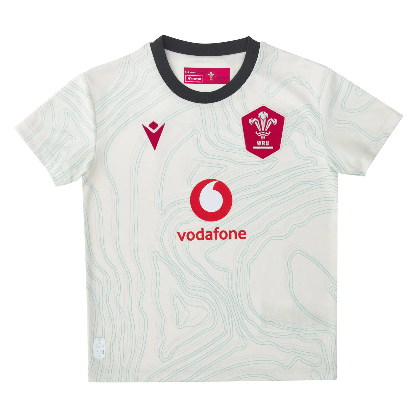 Macron Wales Replica Rugby Uitshirt Kids 2025/26