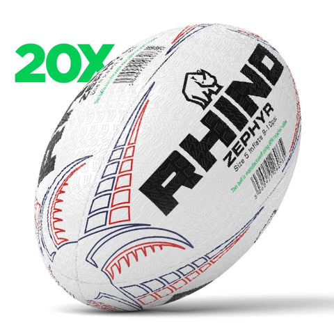 20x Zephyr Recycled Rugby Bal Maat 3