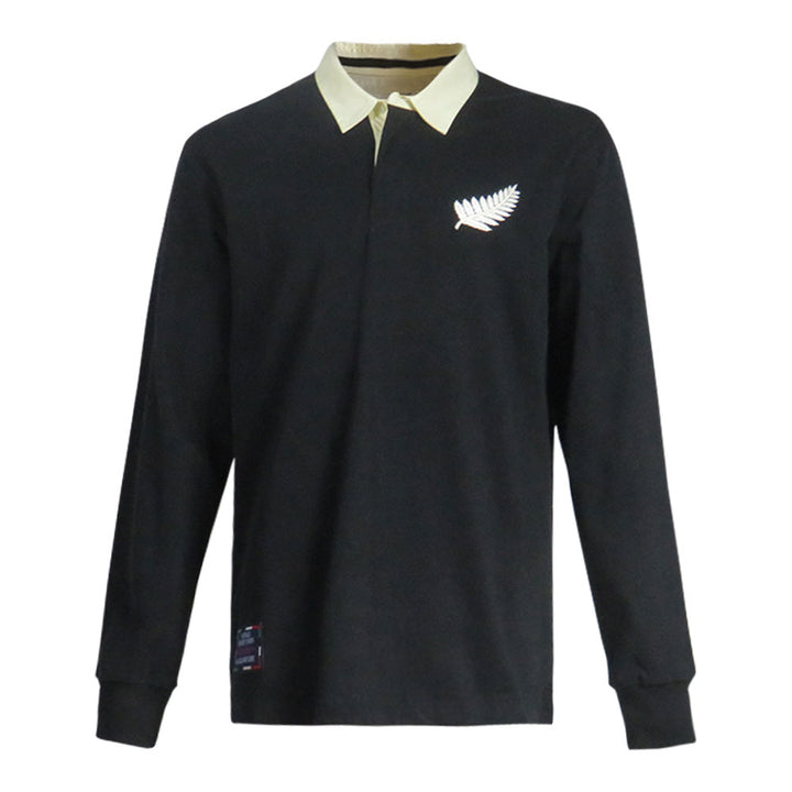 トップス Belvet rugby shirt Black M All-Blacks-1983-Rugby-Shirt-