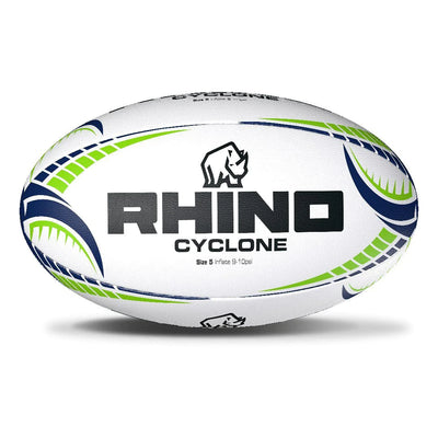 Cyclone Rugby Ball White Size 5