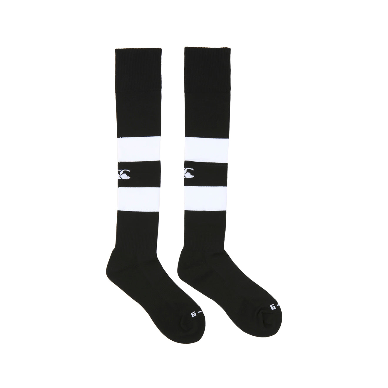 Canterbury Team Hooped Socks Black/White Junior