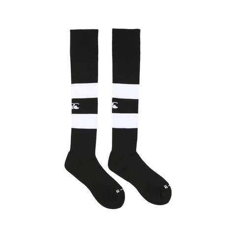 Canterbury Team Hooped Chaussettes Noir/Blanc Junior