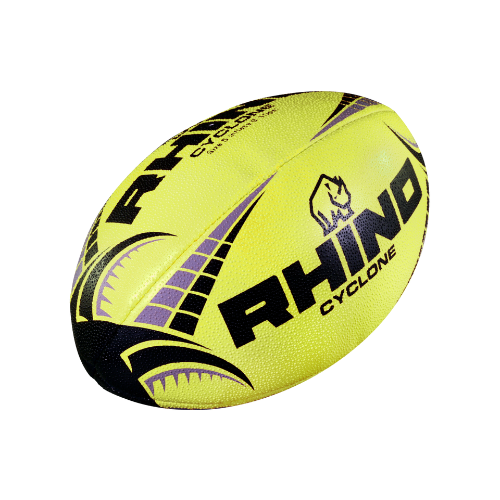 Cyclone Rugby Ball Fluor Yellow Size 4