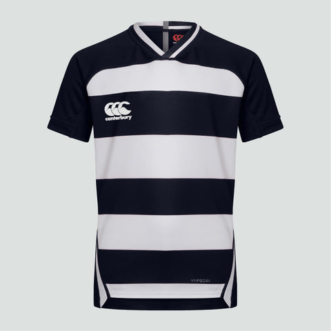 Canterbury Evader Hooped Rugby Shirt Navy Junior