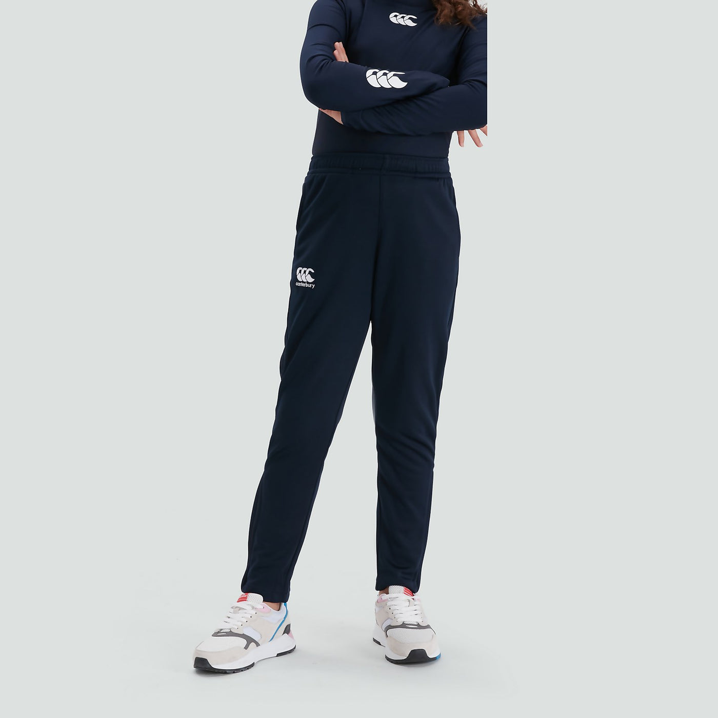 Stretched Tapered Pants Junior Navy
