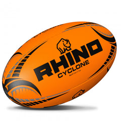 Rhino Cyclone Rugbybal Fluor Oranje Maat 4